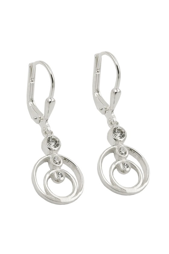 LEVERBACK EARRINGS ZIRCONIA SILVER 925