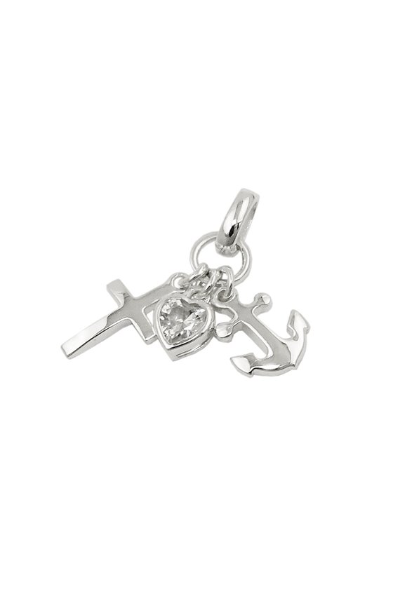 PENDANT FAITH HOPE AND CHARITY SILVER