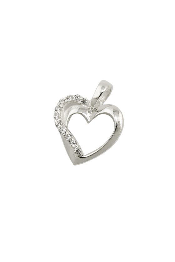 PENDANT HEART WITH ZIRCONIA SILVER 925