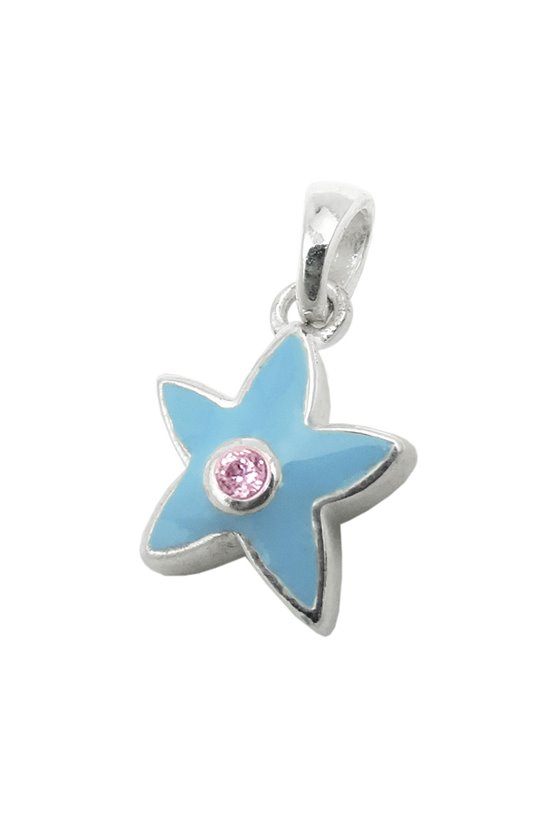 PENDANT STAR BLUE ZIRCONIA SILVER 925