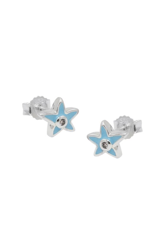 STUD EARRING STAR ZIRCONIA SILVER 925