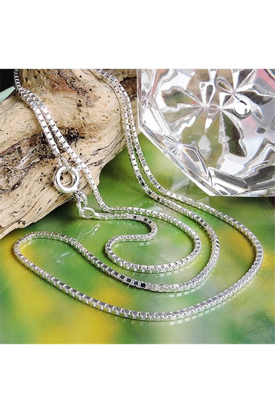 BOX CHAIN 1MM 55CM SILVER 925