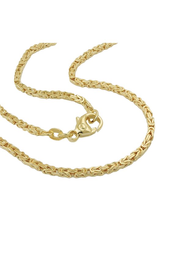 BRACELET BYZANTINE 2X2MM 19CM 14K GOLD