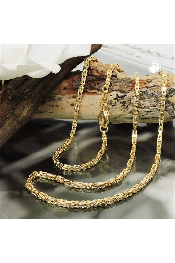 CHAIN BYZANTINE 2X2MM 50CM 14K GOLD