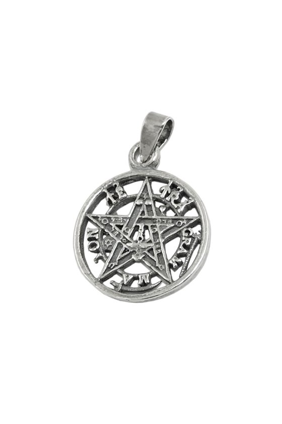 PENDANT PENTAGRAM OXIDATED SILVER 925