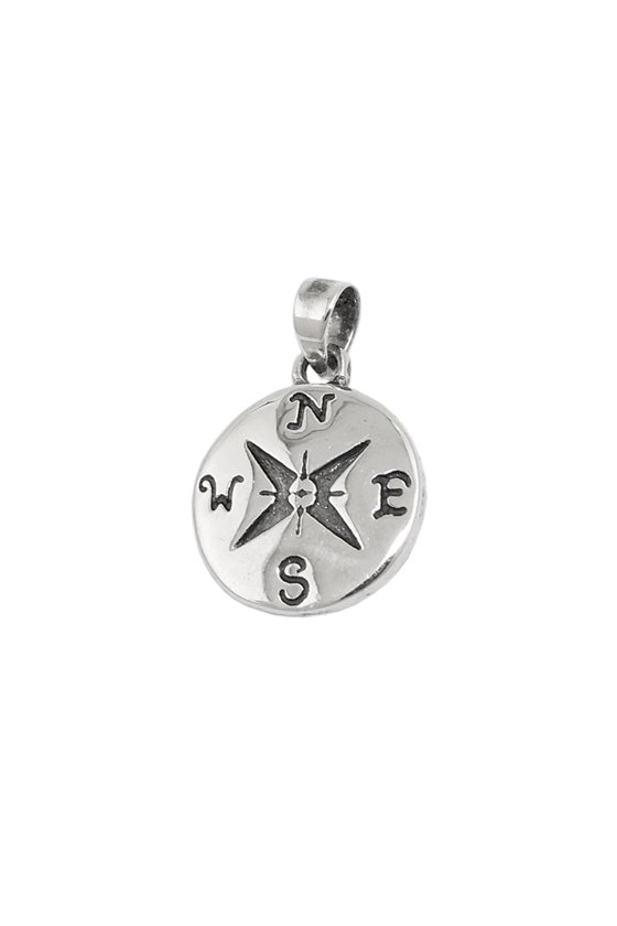 PENDANT WIND ROSE OXIDATED SILVER 925