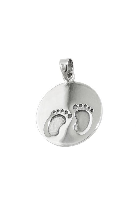 PENDANT LITTLE FOOTS OXIDATED SILVER 925