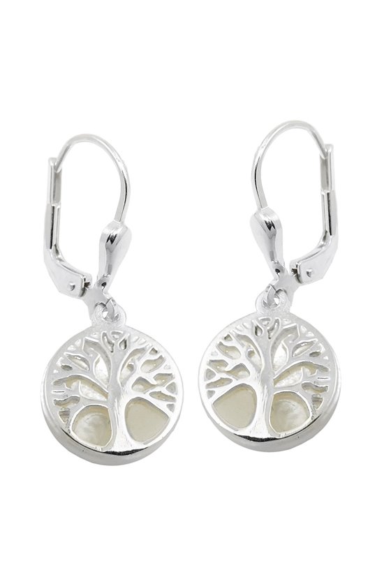 LEVERBACK EARRINGS TREE PEARL SILVER 925