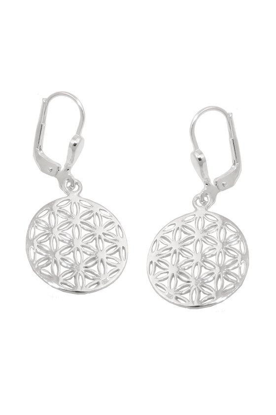 EARRINGS FLOWER OF LIFE SILVER 925