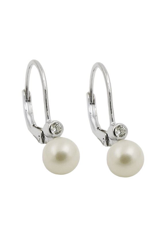 EARRING LEVERBACK WITH PEARL SILVER 925