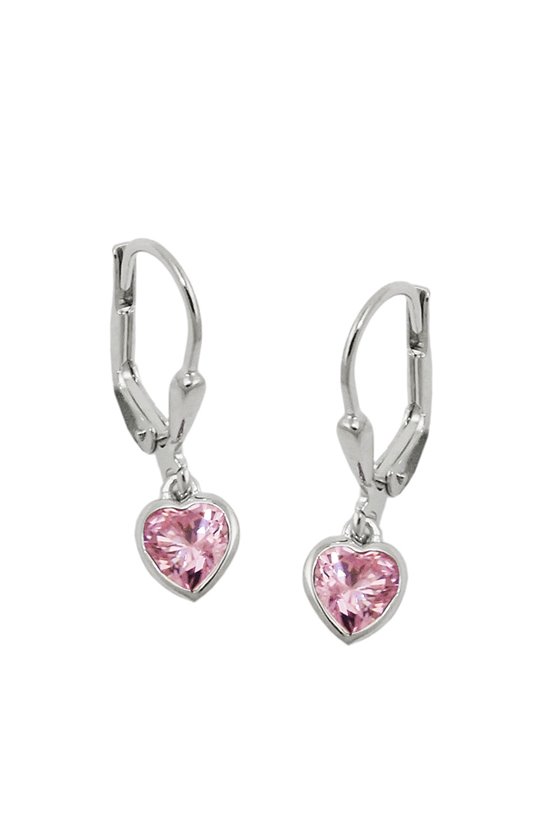 LEVERBACK EARRINGS HEART SILVER 925