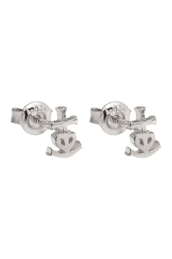 EARRINGS FAITH HOPE CHARITY SILVER 925