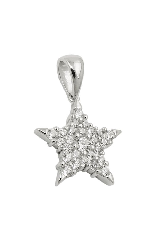 PENDANT STAR WITH ZIRCONIAS SILVER 925