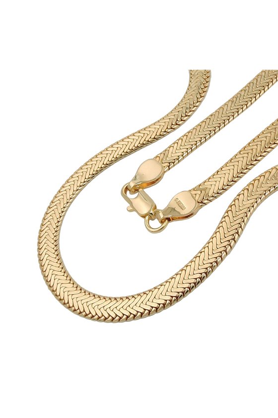 NECKLACE SNAKE CHAIN FLAT GOLD-PLATED