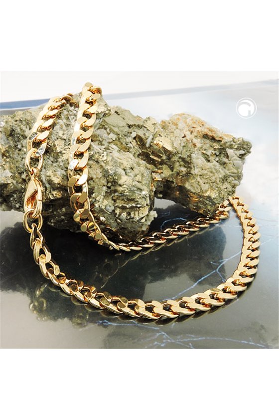 CURB CHAIN FLAT 50CM GOLD-PLATED