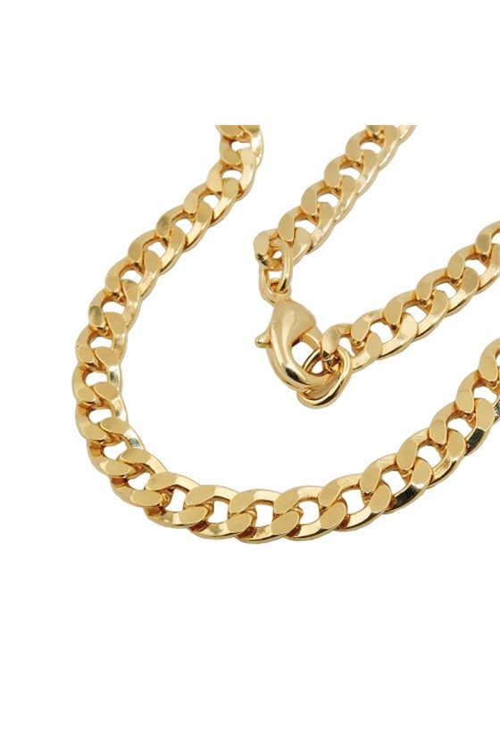 CURB CHAIN FLAT 50CM GOLD-PLATED