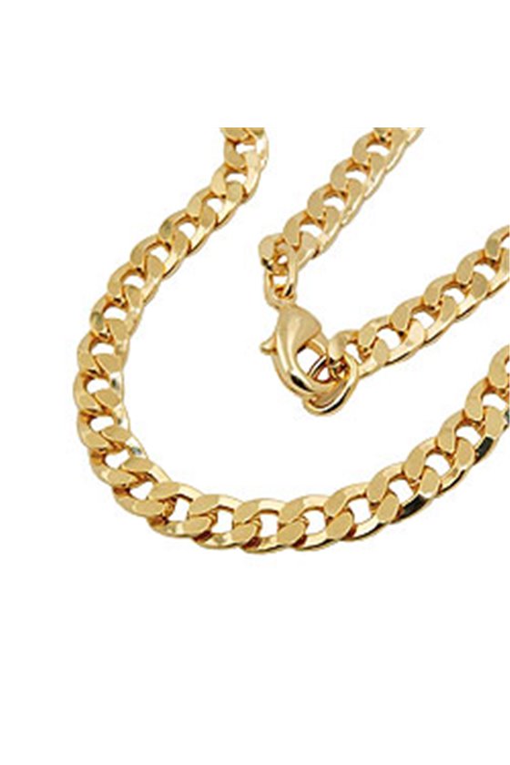CURB CHAIN FLAT 50CM GOLD-PLATED