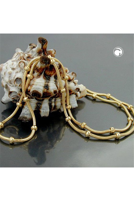 CHAIN SNAKE AND BALLS GOLD PLATED