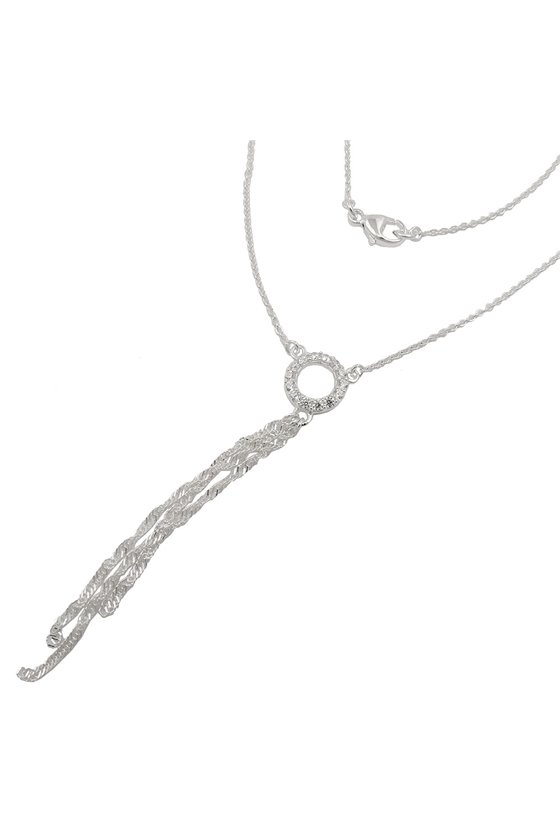 NECKLACE Y-CHAIN 3 CHAINS SILVER 925