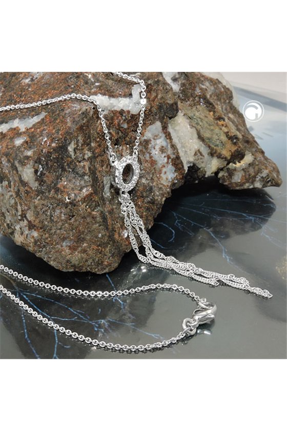 NECKLACE Y-CHAIN 3 CHAINS SILVER 925