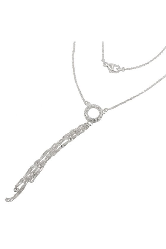 NECKLACE Y-CHAIN 3 CHAINS SILVER 925