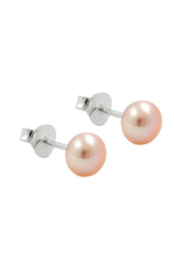 EARRINGS 6MM PEARL ROSé SILVER 925