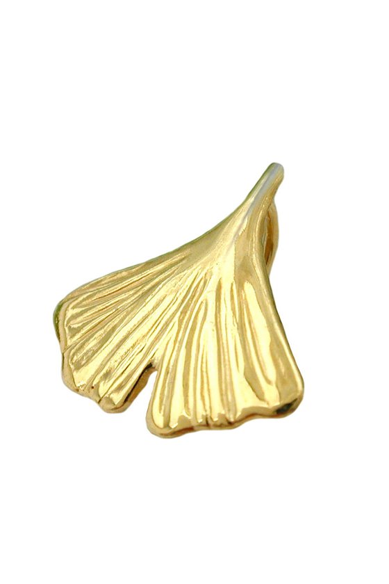 PENDANT GINKGO LEAF 12MM 9K GOLD