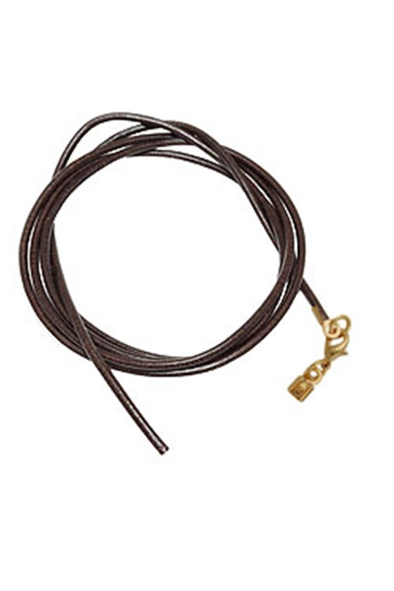 BAND LEATHER BROWN GOLD CLASP 100CM