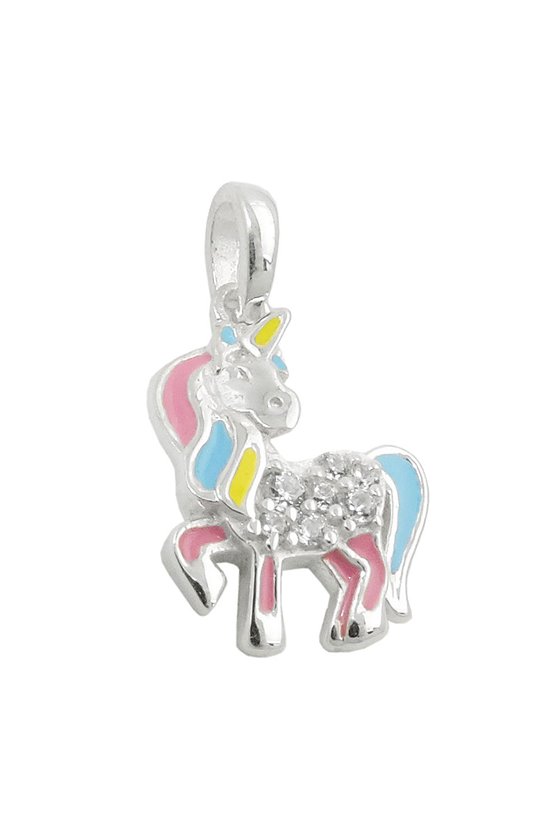 PENDANT UNICORN MULTICOLORED SILVER 925