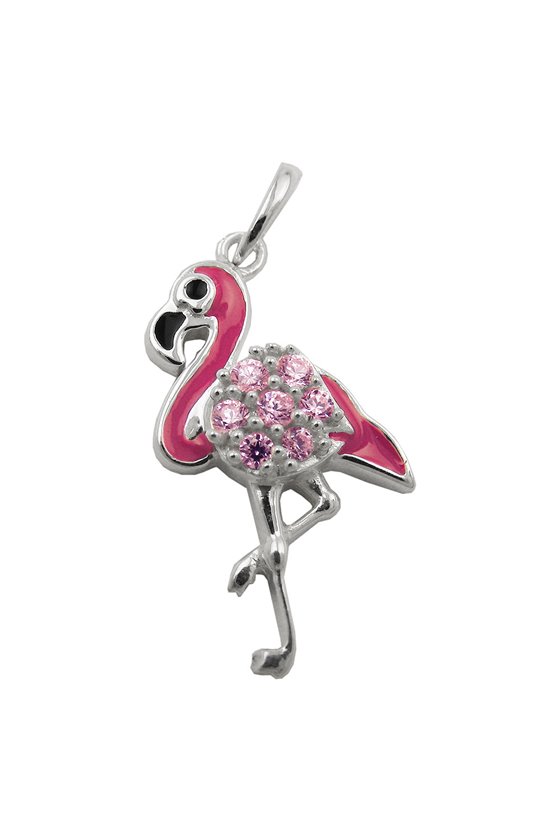 PENDANT PINK FLAMINGO SILVER 925