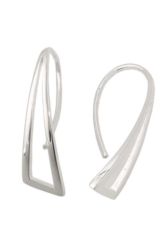 EARRINGS EARHOOK TRIANGLE SILVER 925