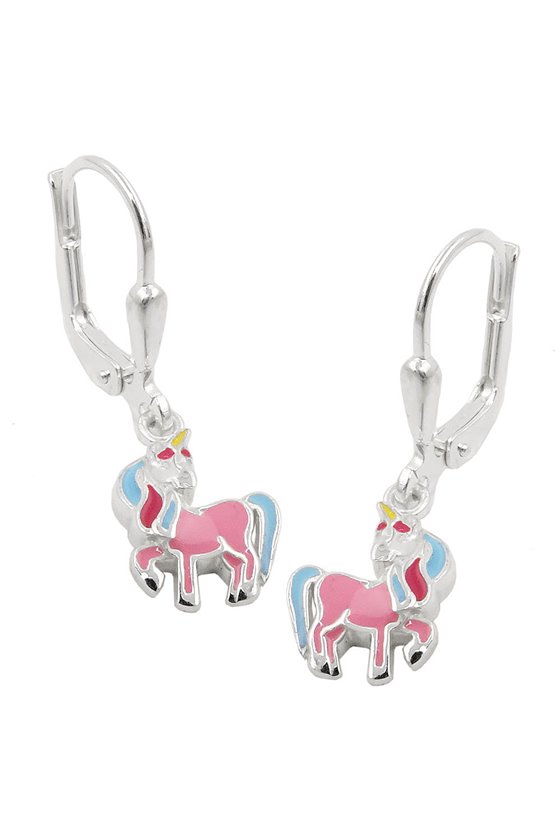 LEVERBACK EARRINGS UNICORN SILVER 925