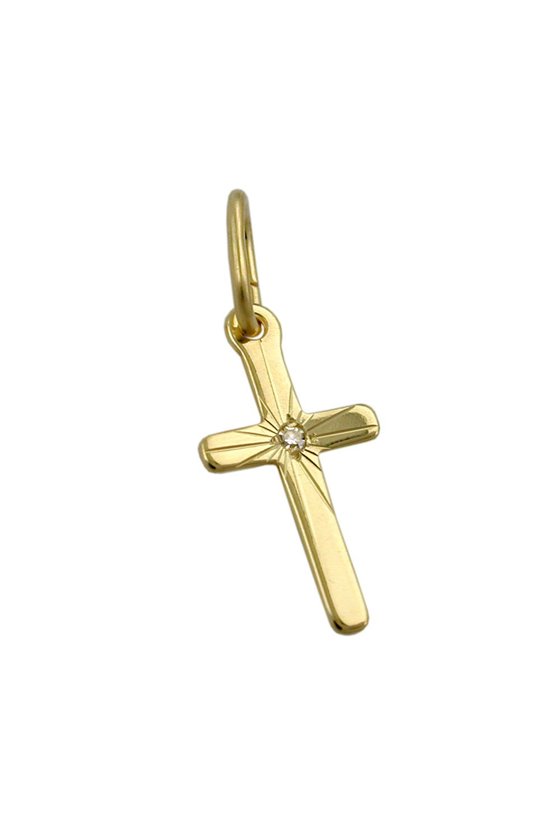 PENDANT SMALL CROSS 8K GOLD