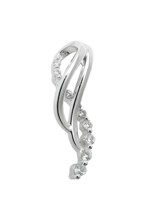 PENDANT ZIRCONIA RHODIUM PLAT SILVER 925
