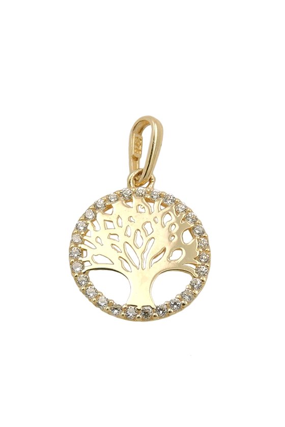 PENDANT TREE OF LIFE POLISHED 9K GOLD