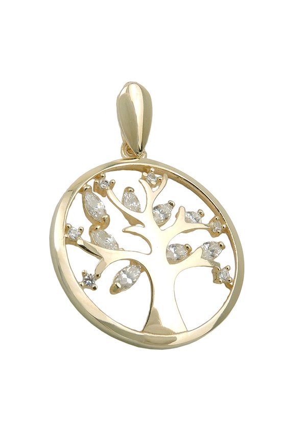 PENDANT TREE OF LIFE POLISHED 9K GOLD