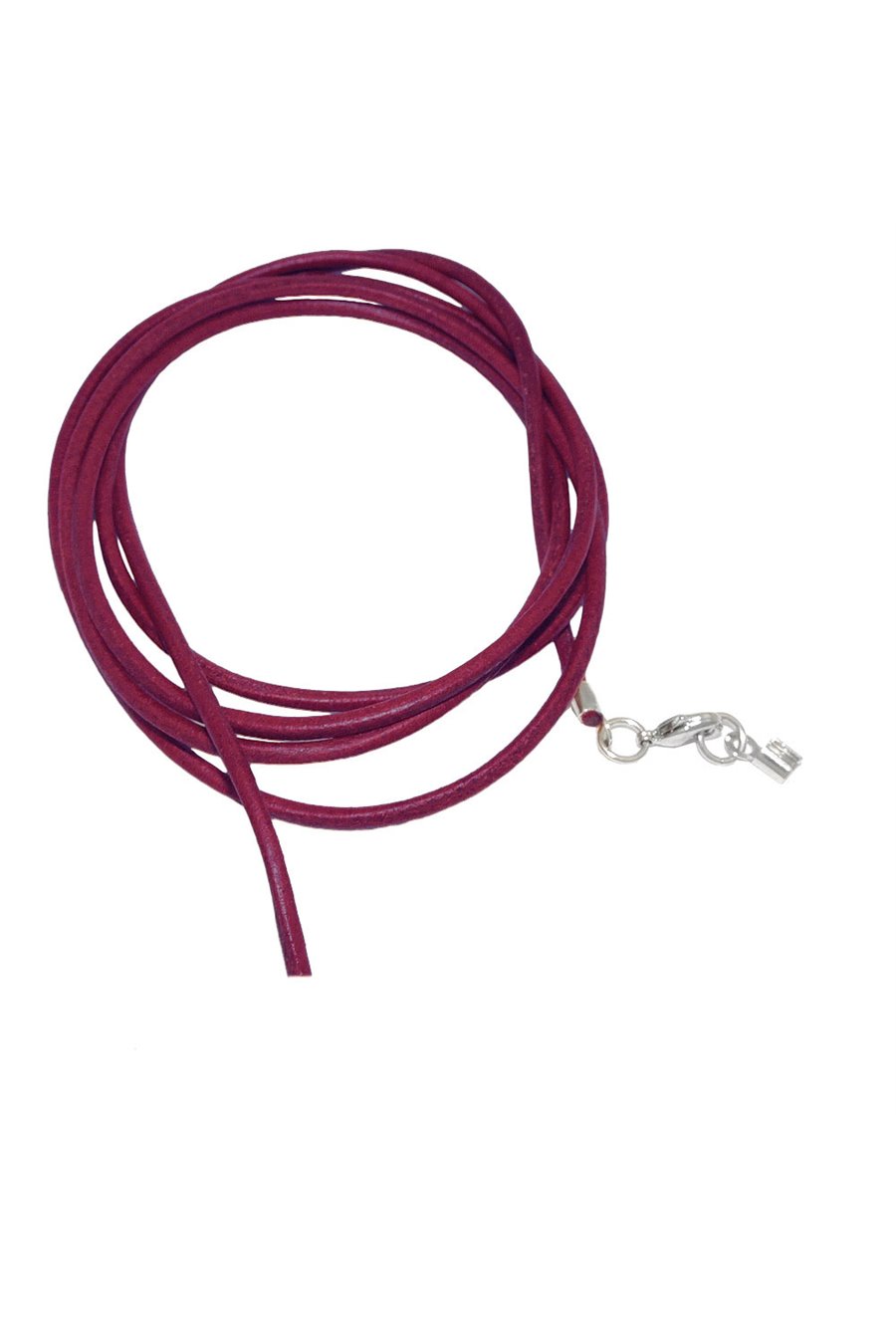 BAND LEATHER BERRY-PURPLE SILVER CLASP