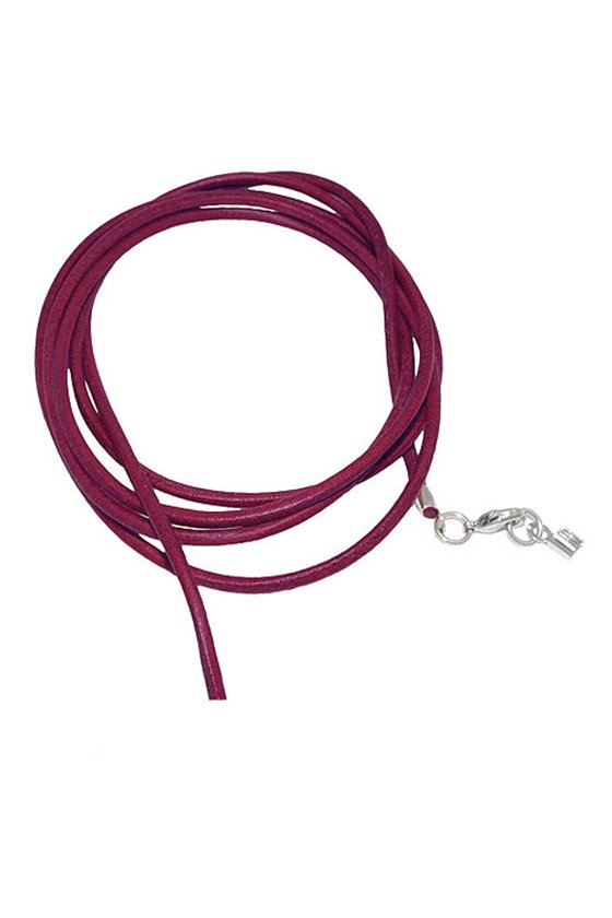 BAND LEATHER BERRY-PURPLE SILVER CLASP
