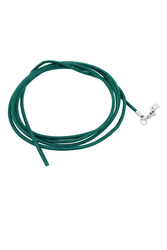 BAND LEATHER TURQUOISE SILVER CLASP 1