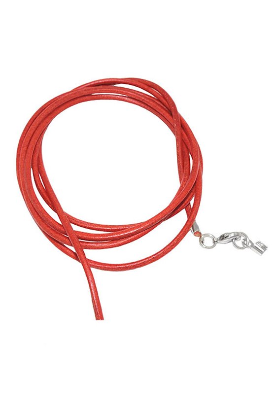 BAND LEATHER ORANGE SILVER CLASP 100C