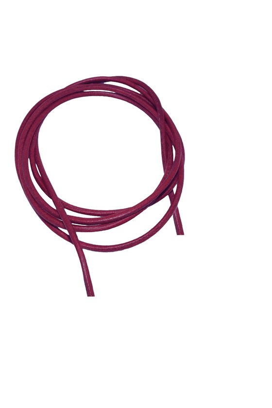 BAND LEATHER BERRY-PURPLE 2MM 100CM