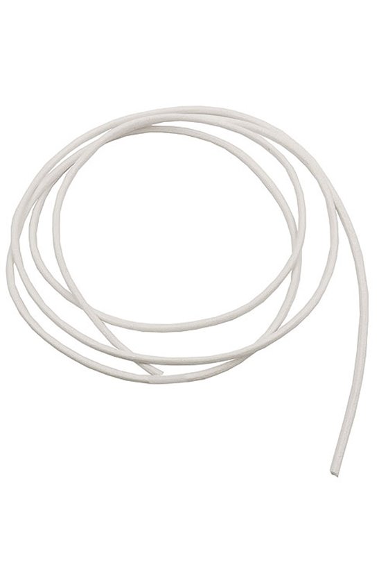 BAND LEATHER WHITE 2MM 100CM