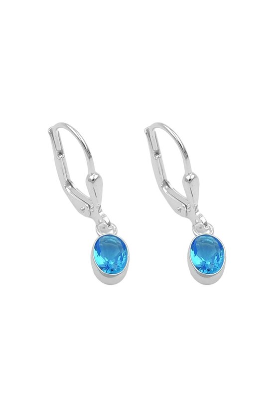 LEVERBACK EARRINGS BLUE SILVER 925