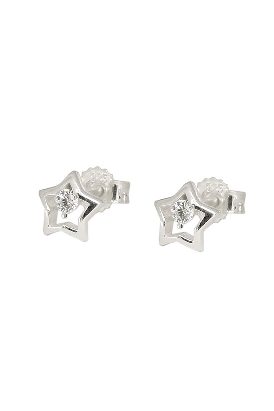 EARRINGS STUDS STAR ZIRCONIA SILVER 925