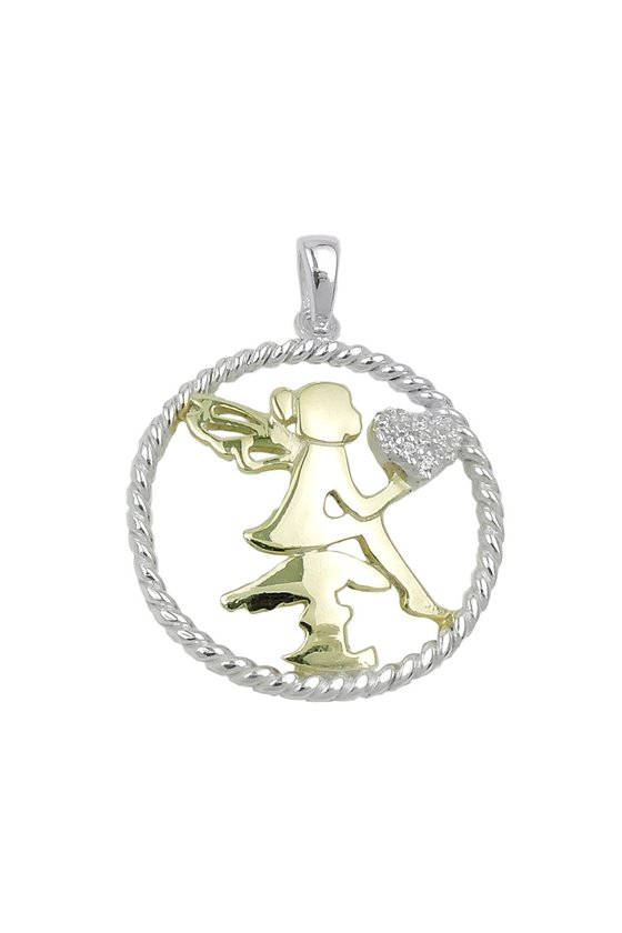 PENDANT FAIRY WITH HEART SILVER 925