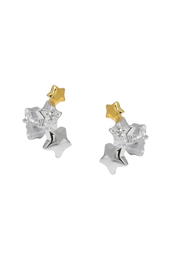 EARRINGS STUDS STAR ZIRCONIA SILVER 925