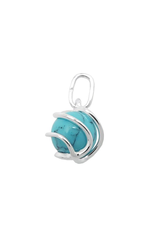 PENDANT WRAPPED TURQUOISE SILVER 925