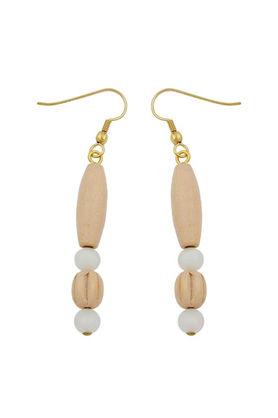 LEVERBACK EARRINGS WOODEN BRIGHT