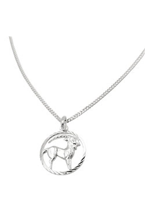 SET ZODIAC CAPRICORN + CHAIN SILVER 925