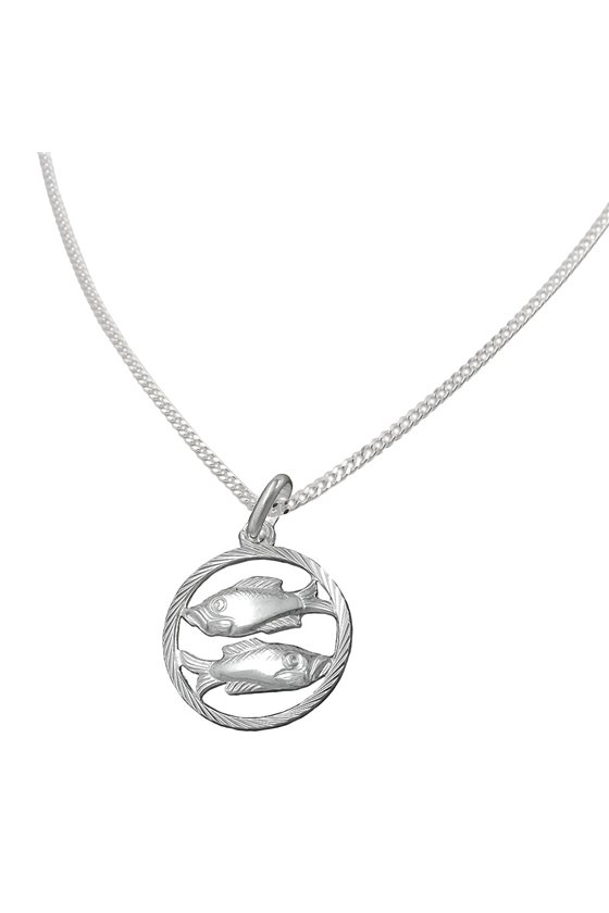 SET ZODIAC PISCES + CHAIN SILVER 925